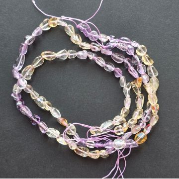 Sirag margele pietre semipretioase MIX AMETIST, CITRIN