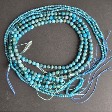 Sirag margele pietre semipretioase sfere fatetate APATIT | Model 3