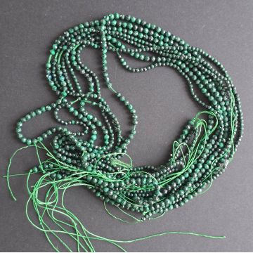 Sirag margele pietre semipretioase sfere fatetate MALACHIT