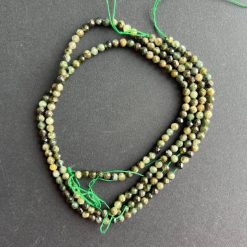 Sirag margele pietre semipretioase sfere fatetate TURMALINA VERDE