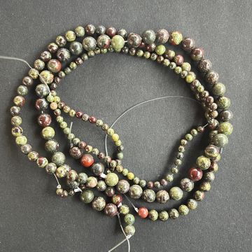 Sirag margele pietre semipretioase sfere PIATRA SANGELE DRAGONULUI (Epidot & Piedmontit)