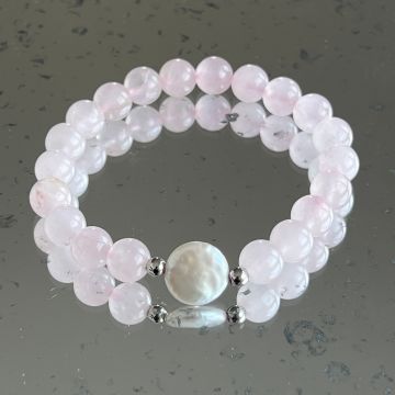 Brățară cuart roz 8 mm | Pearl