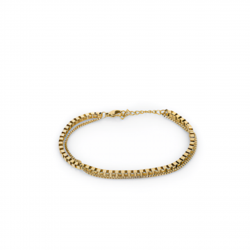 Brățară Damă din Oțel Inoxidabil, Design Texturat - Auriu