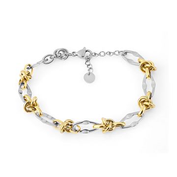 Brățară Elegantă Damă din Oțel Inoxidabil, Design Împletit - Auriu