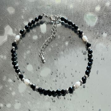 Brățară fatetata turmalina neagra 3.5 mm | Pearl 2