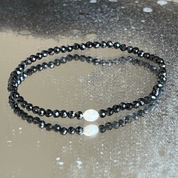 Brățară fatetata turmalina neagra 3 mm | Pearl