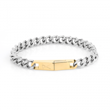 Brățară Masculină din Oțel Inoxidabil, Închidere Magnetică - Argintiu