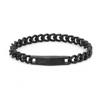 Brățară Masculină din Oțel Inoxidabil, Închidere Magnetică - Negru