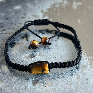 Brățară ochi de tigru ajustabila | Knotted