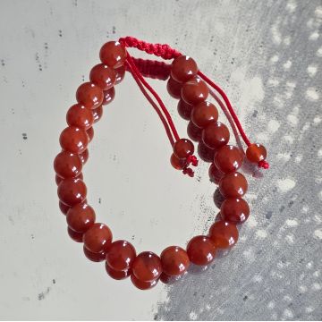 Bratara carneol 8-9 mm snur reglabil