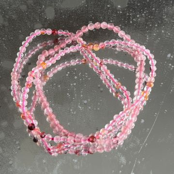 Bratara cuart capsuna 3 mm