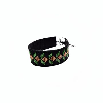 Bratara din fetru broderie traditionala model etno   spic