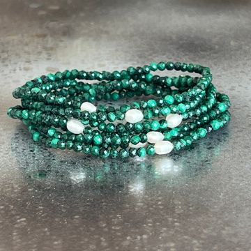 Bratara fatetata malachit 3 mm | Pearl