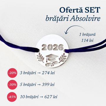 Bratara Graduation - An decupat - Banut 15 mm si snur reglabil - Argint 925