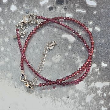 Bratara granat 2 mm reglabila m1