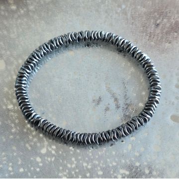 Bratara hematit discuri 6 x 1.5 mm Waves