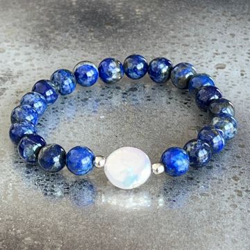 Bratara lapis lazuli 8 mm | Pearl