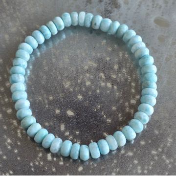 Bratara larimar discuri 6x4 mm