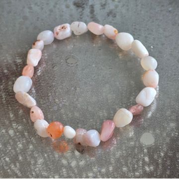 Bratara opal roz Pebble