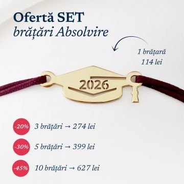 Bratara Toca cu an personalizat - Argint 925 placat cu Aur Glaben 18K - snur reglabil