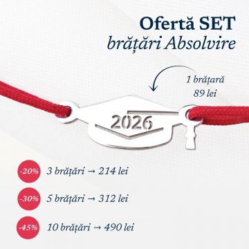 Bratara Toca cu an personalizat - Argint 925 - snur reglabil