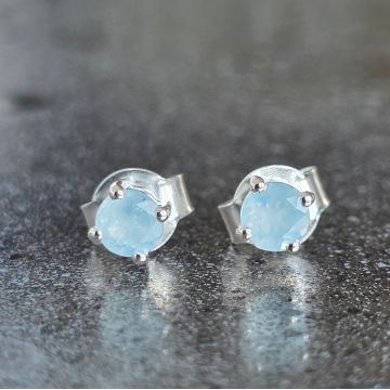 Cercei argint 925 acvamarin| Stud