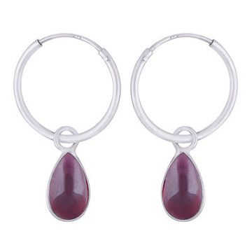 Cercei argint granat | Marquise 2