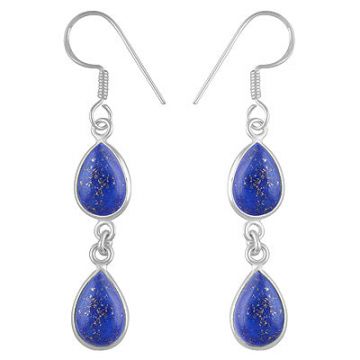 Cercei argint lapis lazuli | Bezel