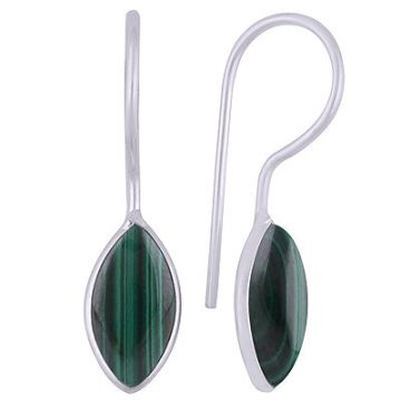 Cercei argint malachit | Marquise 1