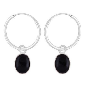 Cercei argint onix negru | Marquise 2