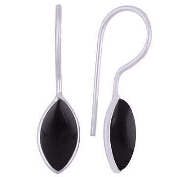 Cercei argint onix negru | Marquise