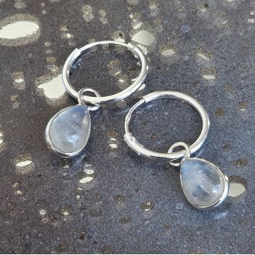 Cercei argint piatra lunii | Marquise 2