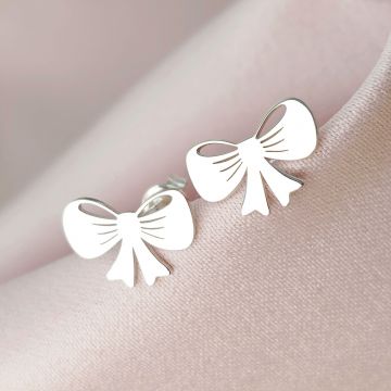 Cercei fundite - model cu decupaje delicate - Argint 925 - inchidere surub