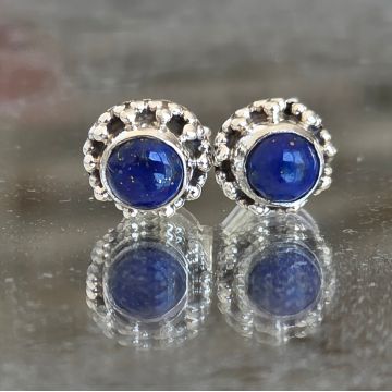 Cercei stud argint lapis lazuli | Blue 3