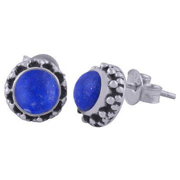 Cercei stud argint lapis lazuli | Blue 3