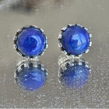 Cercei stud argint lapis lazuli | Blue 4