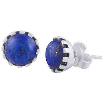 Cercei stud argint lapis lazuli | Blue 4