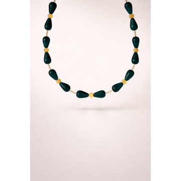 Choker din argint 925 cu jad si cuart | Verde Sole - Default Title