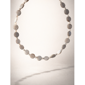 Choker din argint 925 cu sidef | Luna Alba - Default Title