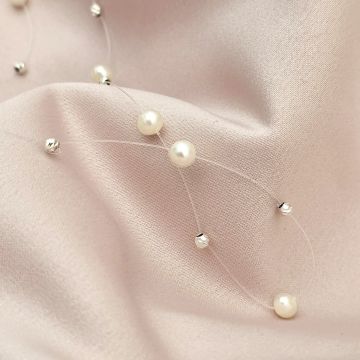 Choker Drop cu perle naturale si bilute din Argint 925