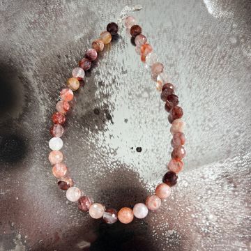 Colier cuart rosu hematoid Fire #327