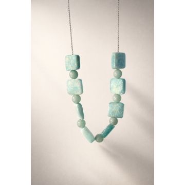 Colier din argint 925 cu pietre de amazonit | Laguna - Default Title