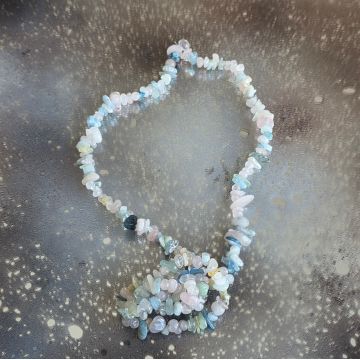 Colier lung chipsuri morganit