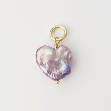 ELM Charm - Perla inima - Argint 925 placat cu Aur Galben 18K