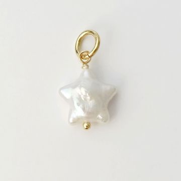 ELM Charm - Perla stea - Argint 925 placat cu Aur Galben 18K