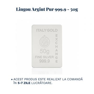 Lingou Argint Pur 999.9 de 50g Personalizat
