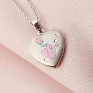 Medalion inima cu poze in interior - Rose 18 Memories - Argint 925