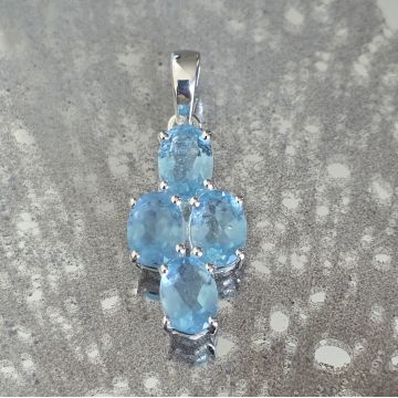 Pandantiv acvamarin argint 925 | Cross