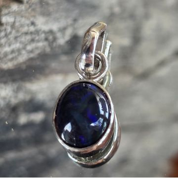 Pandantiv argint opal negru etiopian | Model 1