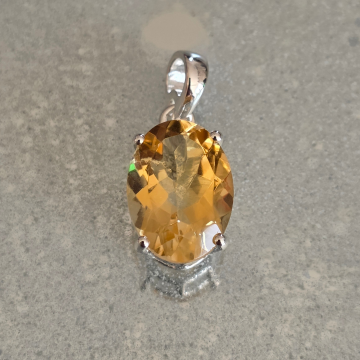 Pandantiv citrin argint 925 | Oval
